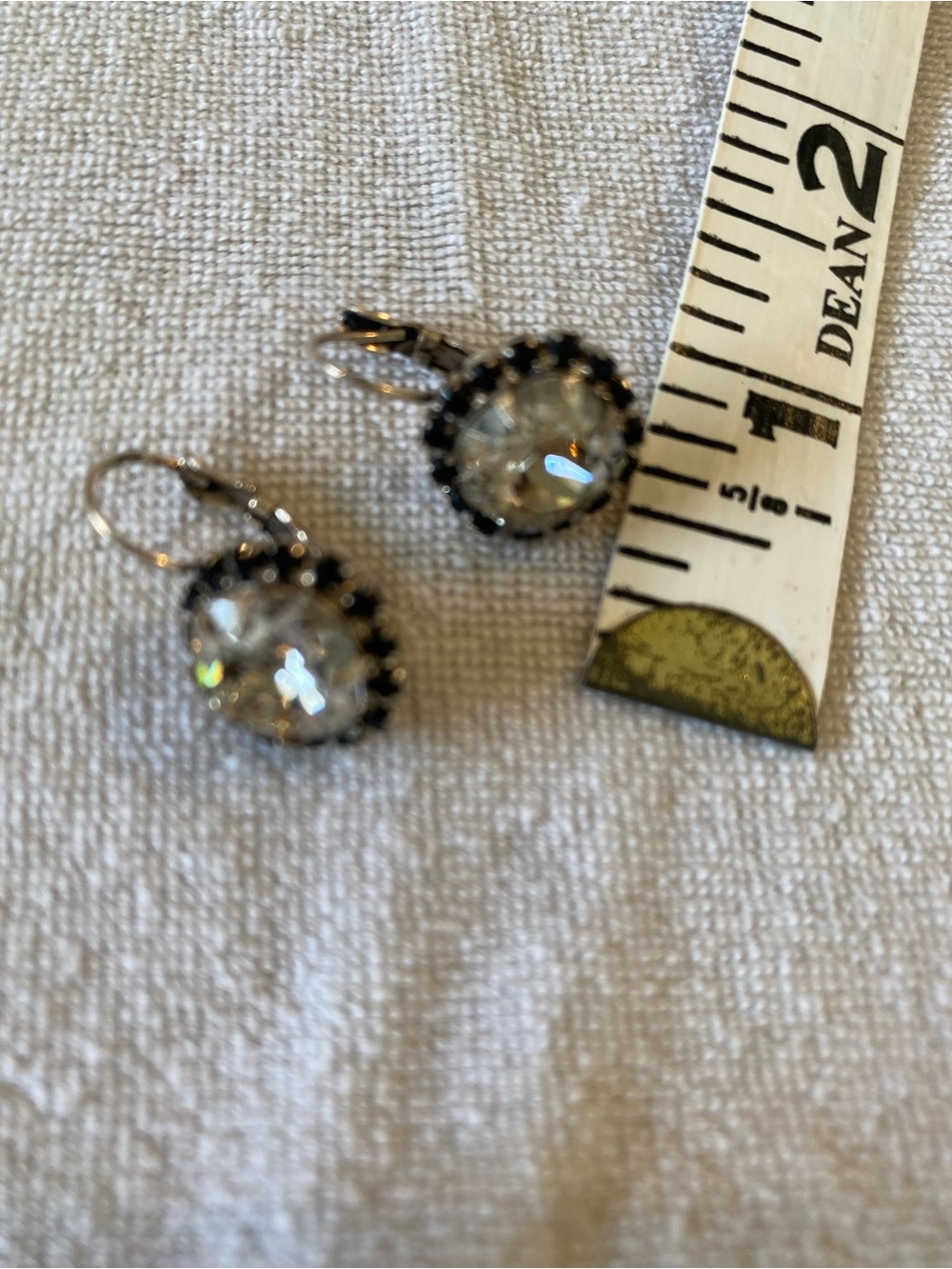 Crystal Drop Earrings with Black Accents — Women Jewelry - Picture 2 of 3